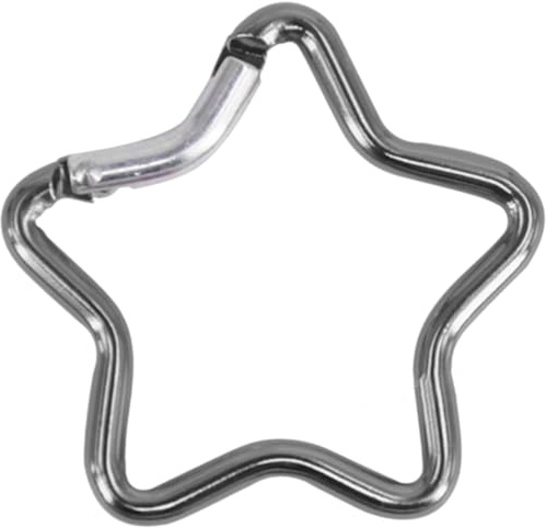 Karabinerhaken, sternförmige Kletterschnalle, Aluminiumlegierung, robuster Schlüsselanhänger für Camping, Angeln, Wandern, Reisen, federbelasteter Karabiner-Zubehör und Schlüsselanhänger