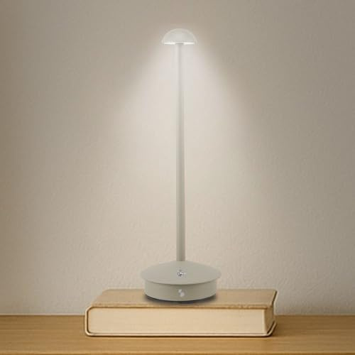 BEPER P207ILI152 Trådlös uppladdningsbar bordslampa, 3 färgtoner, justerbar intensitet, USB Type-C ingår, bärbar för skrivbord, nattduksbord eller bord