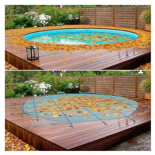 Couverture de sécurité de Piscine Bâche de sécurité pour Piscine en Bois avec Outils, Filet de Protection pour Piscine enterrée pour l'hiver, Protection des Enfants et des Animaux(750cm/24.6ft)