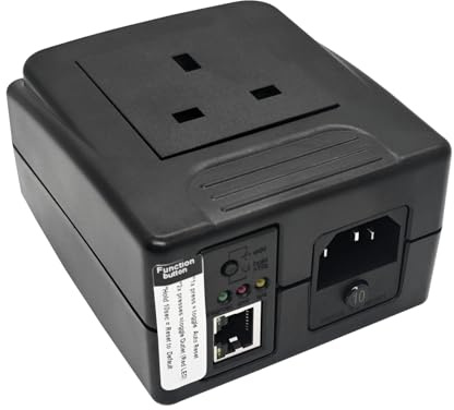 ezOutlet 5 IP Enabled Remote Power, Ping Auto Reboot, Single Outlet, 10A Fuse, WiFi & LAN, Cloud & APP.