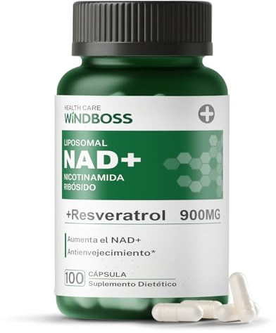 Windboss NAD+ Liposomal NR 900mg, Formule avec quercétine et resvératrol, conçue pour votre routine quotidienne avec des ingrédients sélectionnés