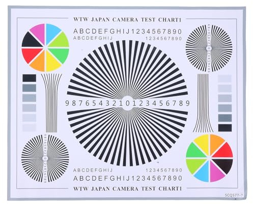 MILISTEN Fokus Testtafel für Kamera und Objektiv mit Stabilem Papierdesign und Intuitivem Testmuster für Innenbereich und Präzise Linsenprüfung