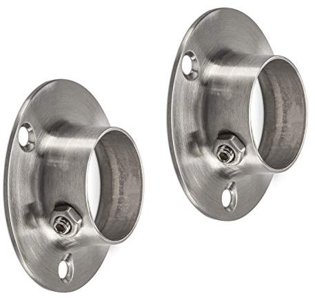 1 Paar SO-TECH® Schrankstangenträger Circle 25 Kleiderstangenträger Stangenhalter Edelstahl
