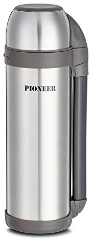 Pioneer Flasks SVG-1800SS Pioneer Insulated Vacuum 1800ml/ 1.8 Litre Travel Flask, 18/10 Stainless Steel – Keeps Drinks Hot for 8 Hours, 1.8 litres