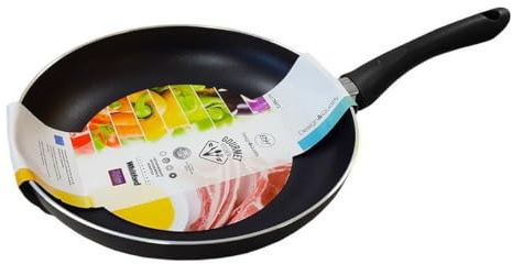 GOURMET KITCHEN® Básic Line Gourmet Antihaft Bratpfanne Ø24cm Höhe 4,6cm Dicke 2,7mm Whitford Technologie Geeignet für Induktion, Vitrokeramik, Gas und Elektroherde