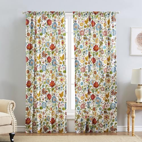 Greenland Home Astoria Halbtransparenter Vorhang, 2er-Set, gefüttert, mit Raffhaltern, (B x L) 106,7 x 160 cm (x 2), Weiß