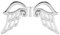 Ideen mit Herz Filigrane Engelsflügel, silber | Spacer, Zwischenperlen, Tibetanische Flügel | Perlenengel, Schutzengel, Engelflügel-Anhänger basteln | DIY Schmuck (Design 3B, 1,9 cm - 30 Stück)