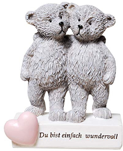 Udo Schmidt 35635 Bärchen mit Herz - Du Bist einfach wundervoll Figur 10 cm Bär Liebe