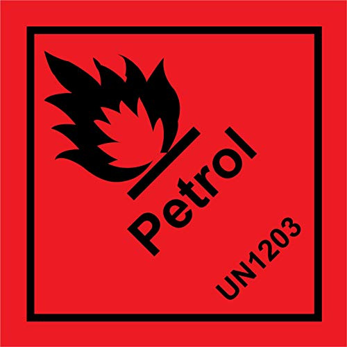 HA108 Hazard Sign Petrol UN1203 100mm x 100mm Magnetic - Vehicle Grade
