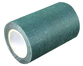 BE-TOOL Kunstrasenband, 1 Stück, grünes Kunstrasenband, selbstklebend, synthetisch zur Verbindung, Befestigung, grüne Rasenmatte, Teppich, Kunstrasen (15 cm x 5 m)