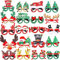 URATOT 20 Styles Weihnachtsparty-Brillenrahmen Weihnachtsschmuck-Brillen Xmas-Kostüm-Brillenrahmen für Feiertagsgefälligkeiten.