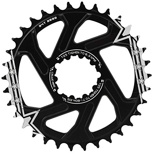 Fahrrad Kettenblätter, GXP Fahrrad Direktinstallation Positives und Negatives Scheibenzubehör für Mountainbike-Rennrad(34T)