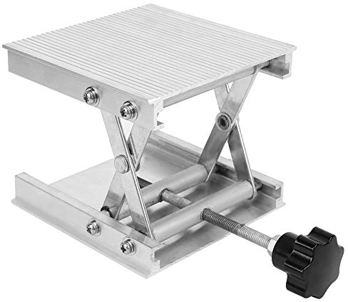 Oumefar Laborhebebühne 11 lb Lab Jack Laboratory Hebetisch Hebebühne 100 x 100 mm Säure-Alkali-Beständigkeit für das chemische Labor