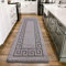 PHP Anti Slip Washable Large Door Mat, 60 x 110 cm Heavy Duty Waterproof Indoor Door Mat, Non Slip Carpet Rug for Home, Kitchen and Bedroom Decor - Grey