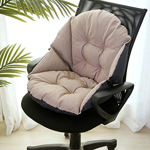 GUOCU Coussin de Chaise Semi-fermé avec Dossier,Suspendu Hamac Coussins de Chaise Jardin et Fauteuil Coussin de Siège Coussin de Voiture,Coquille Forme Coussin Chaise en Lin pour Maison D 48x55CM