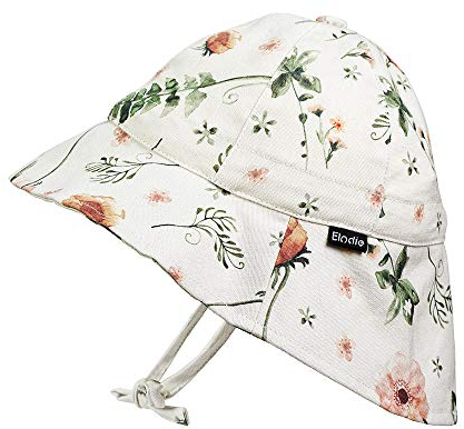 Elodie Details Sonnenhut für Babys, Kleinkinder und Kinder mit breiter Krempe und Nackenschutz, aus zertifizierter Oeko-Tex Baumwolle mit UV Sonnenschutz, Meadow Blossom, 2-3 Jahre