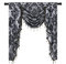 NAPEARL Jabot Vorhänge Volants und Swags-Luxus Fenster Volants für Wohnzimmer, Schwarz Waterfall Volants für Fenster (1 Panel, 39-Zoll breit)