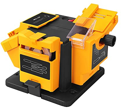 Jieotwice 96W 3in1 Multifunzione Affilacoltelli Utensili per Rettifica per Uso Domestico Rettificatrice Punte da Trapano per Coltello Punte da Trapano Twist Punte da Trapano HSS Forbici Scalpello