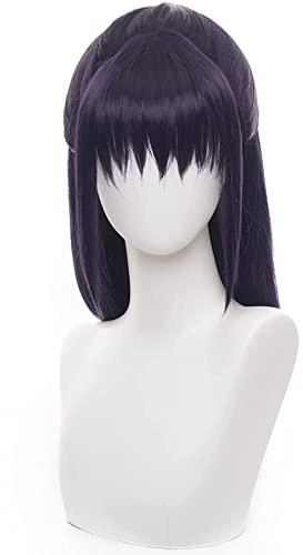 Cosplay-Perücke Blau lila mittellanges Haar Perücke für Halloween, Party, Karneval, Nachtleben, Konzerte, Hochzeiten