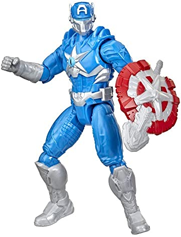 Marvel Hasbro Avengers Mech Strike Monster Hunters Captain America, 15 cm große Action-Figur, Spielzeug für Kinder ab 4 Jahren, Multi, Einheitsgröße, F4424