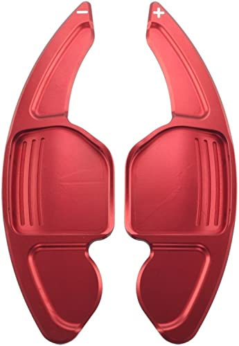 Overdrive-Racing Schaltwippen Verlängerung Kompatibel mit Skoda Octavia II Superb II Fabia II RS Typ-A Rot Aluminium