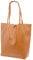 SH Leder ® Damen Echt Rindleder Shopper mit Innentasche in vielen Farben Schultertasche Henkeltasche 37x29cm Kora G266 (Hell Cognac)