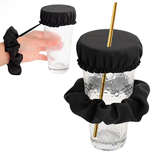 Scrunchie Drink Cover, Stricee Cap Scrunchie Cap Haargummi Anti-Spike-Getränkeabdeckungen haargummi Club Haarband für Getränkeabdeckung Party zur Verhinderung von Drogen in Getränken
