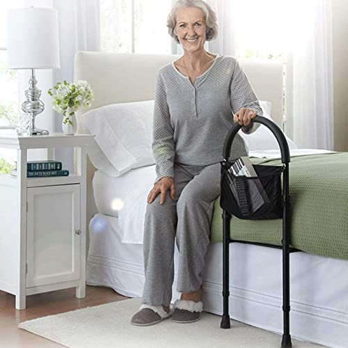 Bett Aufstehhilfe Bettgitter für ältere Menschen Sicherheit Handlauf am Bett für Erwachsene Senioren, Anti-Fall-Patientenhilfe, Mobilitätshilfe, höhenverstellbar mit nützlicher Aufbewahrungstasche