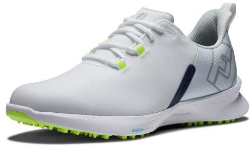 FootJoy Herren Fj Fuel Sport Golfschuh, Farbe: Weiß/Marineblau