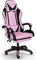 TRISENS Gaming-Stuhl mit Fußstützen - Bürostuhl ergonomisch stufenlos einstellbar - Gamer Chefsessel, Computer Office Chair, Schreibtischstuhl, Büro Stuhl, Farbe:Rosa/Schwarz