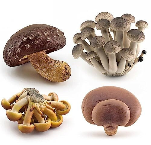 Danlai 4 Unids/Set Simulación De Setas Artificiales Modelo De Hongo Realista Vegetal Falso Paisaje Seta para Decoración del Jardín del Hogar