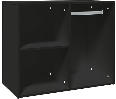 vidaXL Regal für Schminktisch, Kommode für Frisiertisch Kosmetiktisch, Schrank mit viel Stauraum, Lagerschrank, Modern, Schwarz Holzwerkstoff