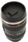 Camera Lens Coffee Mug, Multipurpose Stainless Steel Camera Lens Coffee Mug Portable for Travel (Black)