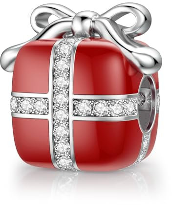 Rote Geschenkbox Charms für Pandora Charms zum Valentinstag.