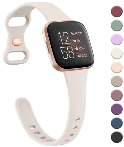 Oumida für Fitbit Versa 2 Armband/Fitbit Versa Lite Armband für Damen Herren, Silikon Armbänder, Strapazierfähiges Schlankes Uhrenarmband Sport Ersatzarmband für Fitbit Versa Armband, Sternfarbe