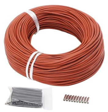 SHYISY Cavo/Filo scaldante in Fibra di Carbonio 12K, Cavo riscaldante for Pavimento Caldo da 33 Ohm/m 3 mm (Color : 100m)