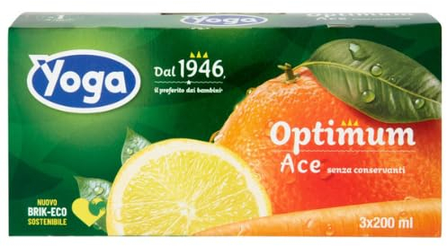 Succo di Frutta Yoga - Optimum - Ace - 8 Pezzi da 3 x 200 ml