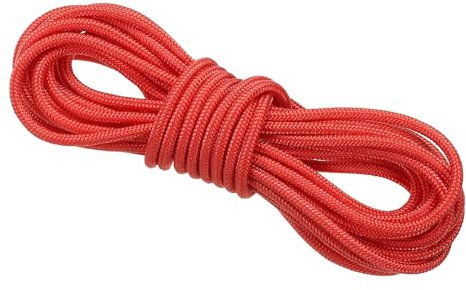 PATIKIL Bogenschießen D Loop Schleife Seil 3 Meter, D Ringschnalle Schnur Release Bogensehnenbefestigung Schnallenring Kompound Bogen Zubehör für Bogensehne Bogenschießen, Rot