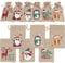 Weihnachts-Jute-Burlap-Taschen, 12 kleine Jute-Leinen-Burlap-Zugband-Geschenk- und Süßigkeitenbeutel für Weihnachtsgeschenke.