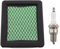 MCHNIC Filtro aria con candela di accensione per tosaerba McCulloch M46-160AWRPX, M53-160AWRPX, M53-190AWRPX, M56-190AWFPX