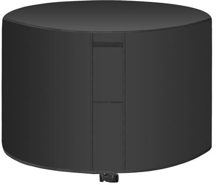 gohantee Round Garden Furniture Covers Waterproof, Garden Table Cover 420D Round Patio Table Cover, Patio Outdoor Circular Table Cover Windproof Anti-UV, RipProof (120x75cm)