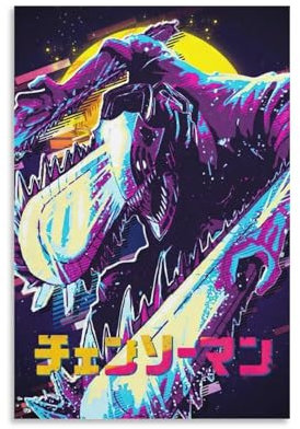 KPOKAHT Anime Poster Chainsaw Man Art Poster Canvas Painting Decor Wall Print Photo Home Modern Decorative Posters 24x36inch(60x90cm)