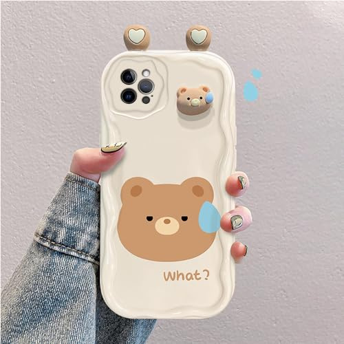 hdqICase 3D Cartoon Hülle Kompatibel mit iPhone 12 Pro | Süßes Stoßfestes und Stylisches Silikon Cover