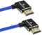 Alvin's Cables 8K HDMI Cable for Atomos Ninja,2.1 48Gbps 8K@60Hz 4K@120Hz High-Speed Braided Coiled Cable for Sony FS5 FS7 FX9,BMPCC,for Canon C300 C500,for Feelworld,Right to Right Angle Blue