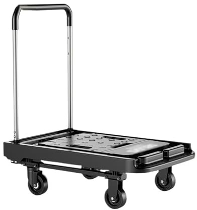 DFYOZX Chariot à Pousser Dolly Petit Chariot Remorque Express légère Chariot Portable tiré à la Main entièrement Pliable à Plateau (L)