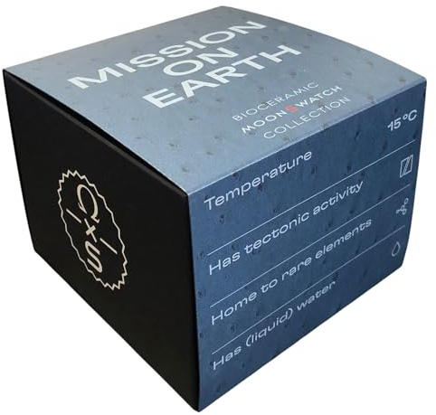 Swatch Armbanduhr Moonswatch Omega x Mission on Earth Straußleder