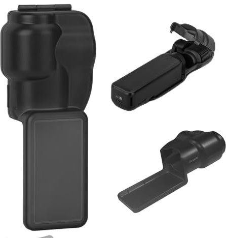 keyxer - Funda para DJI Osmo Pocket 3, accesorios para cámara de acción, protector de pantalla integrado para cardán (funda protectora de plástico negro), Negro , Adaptador de viaje