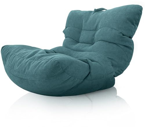 Aiire Puff Salon de Lujo XXL - Sofa Puf Gigante Moderno de Diseño - Modelos de Puffs o Bean Bag Chair Grandes con Relleno Incluido para Adultos o Decoracion Habitacion Juvenil Verde