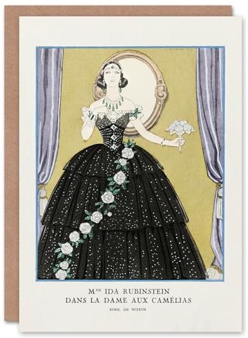 Artery8 George Barbier Art Card Ida Rubinstein in Lady of the Camellias