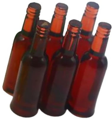 GALPADA 6Pcs Miniature Beer Bottles Decorative Mini House Props Realistic Dollhouse Accessories for Imaginative Play and Home Decor